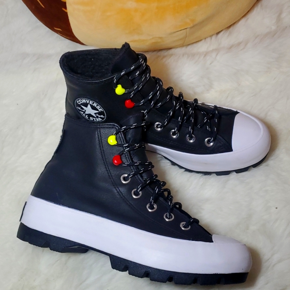 Converse ALL STAR Lugged heel Winter high tops ( LEATHER)